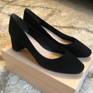 *new* Loeffler Randall black suede jane pump, size 11.